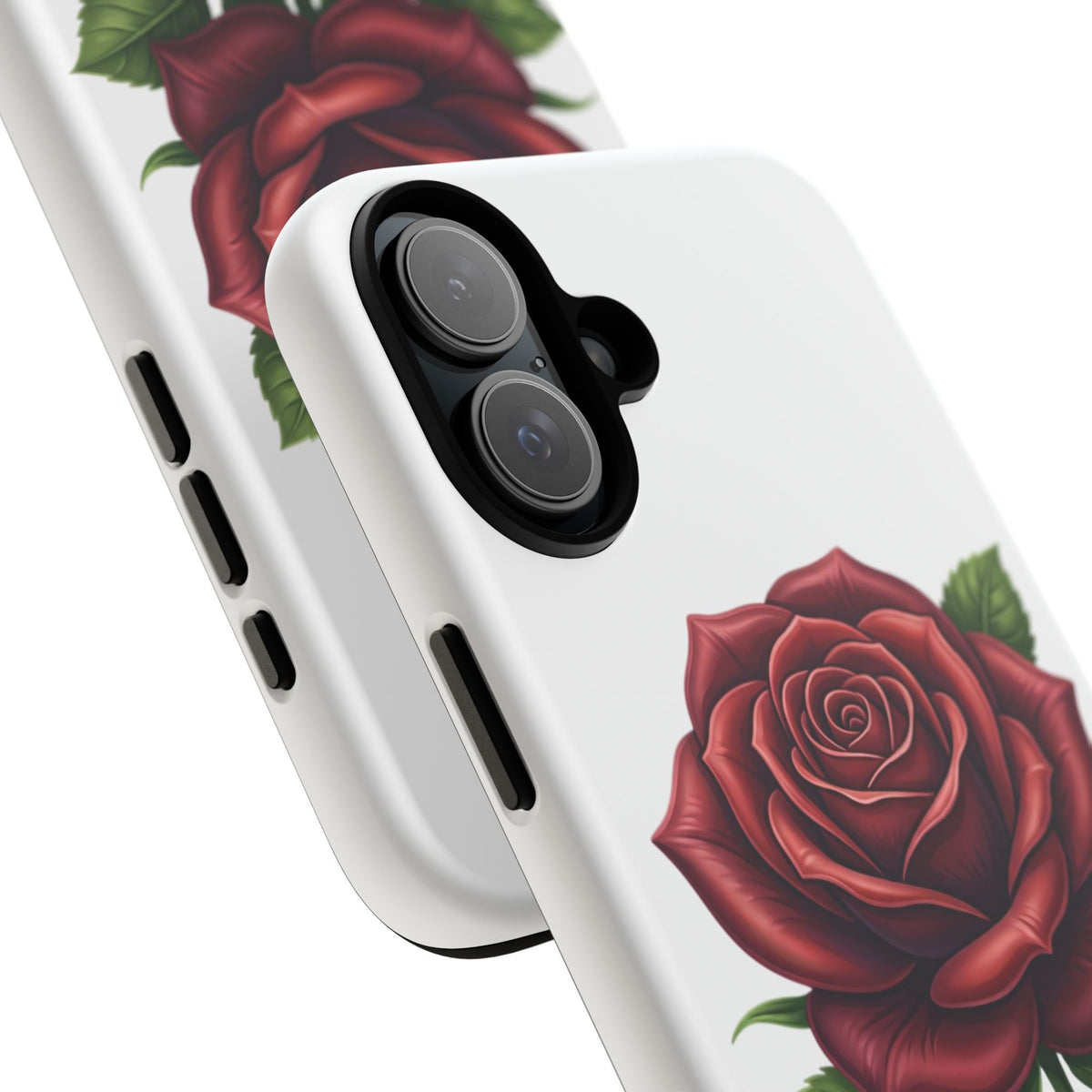 Rose Phone Case — Vintage Red Rose Floral Protective Cover