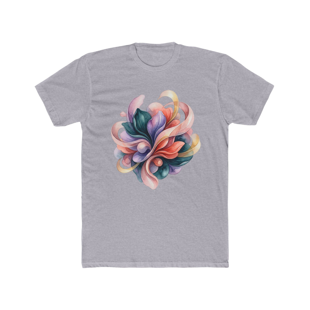 Abstract Floral Swirl T-Shirt — Colorful Psychedelic Art Tee