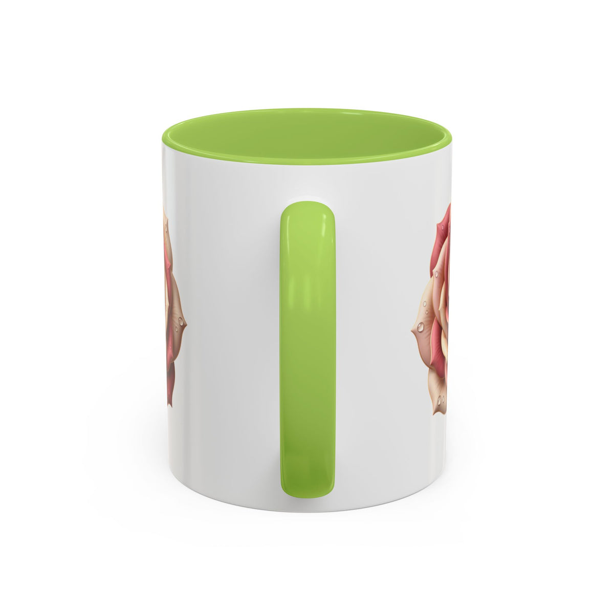 Rose Waterdrop Accent Coffee Mug — Floral 11/15oz