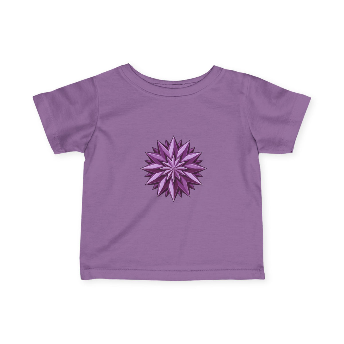 Infant Tee — Purple Starburst Floral Graphic Baby Shirt