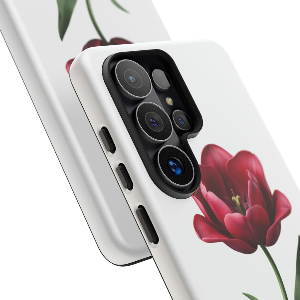 Tulip Floral Tough Phone Case – Protective Blossom iPhone Cover