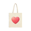 Heart Canvas Tote Bag — Cute Pink Heart Eco Shopper