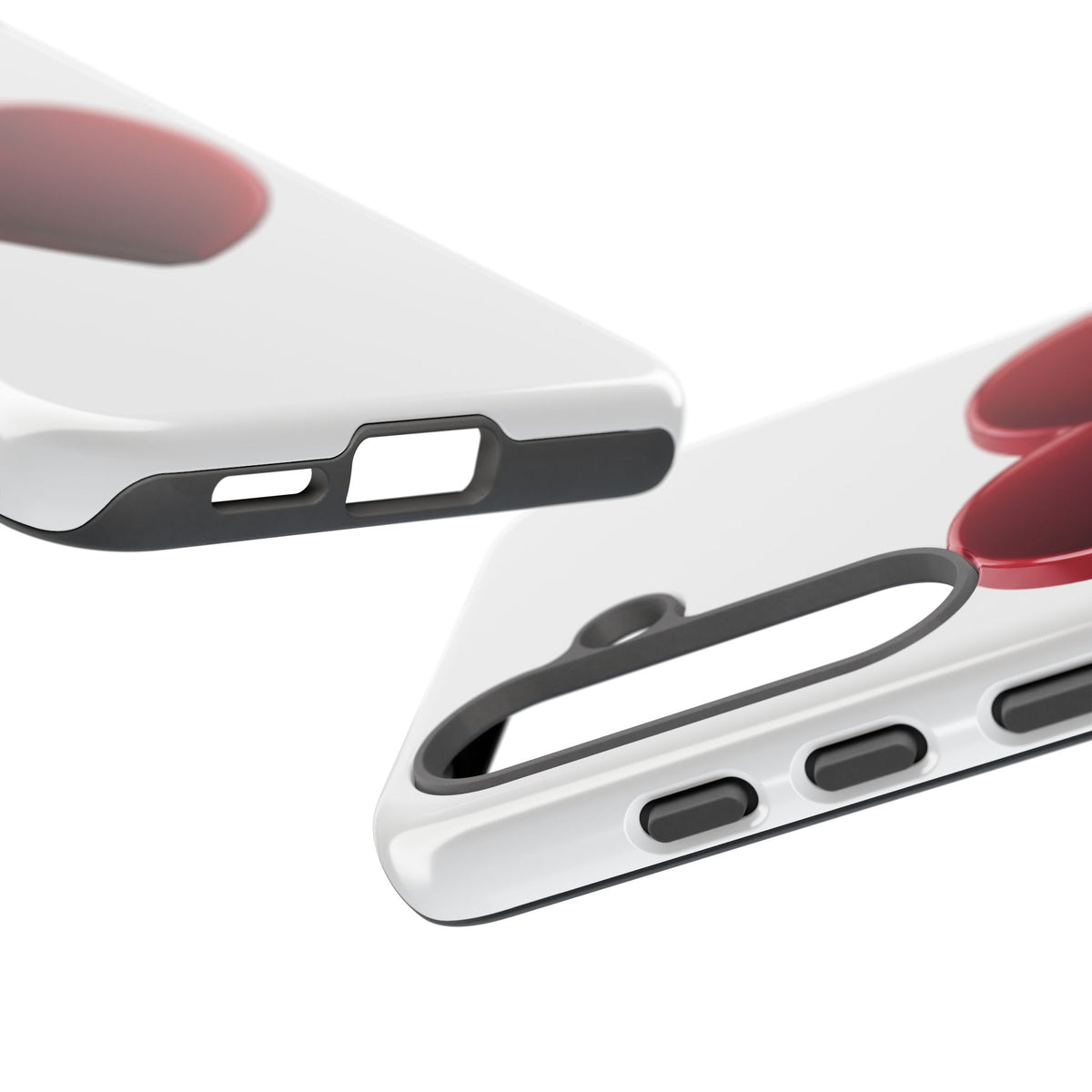 Heart Tough Phone Case - Red 3D Heart Protective Phone Case