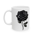 Black Rose Ceramic Mug, (11oz, 15oz)
