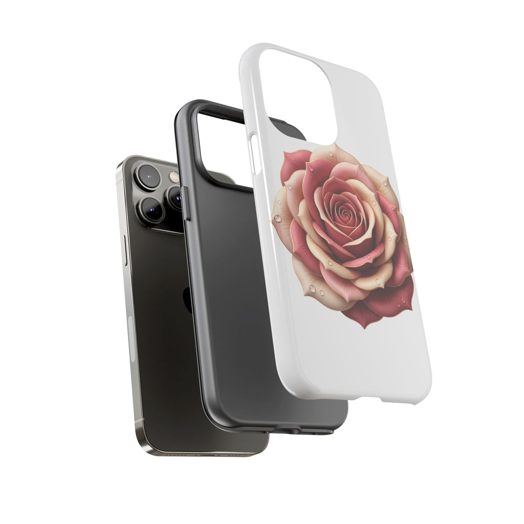 Rose Waterdrop Tough Phone Case — Protective Floral iPhone Cover