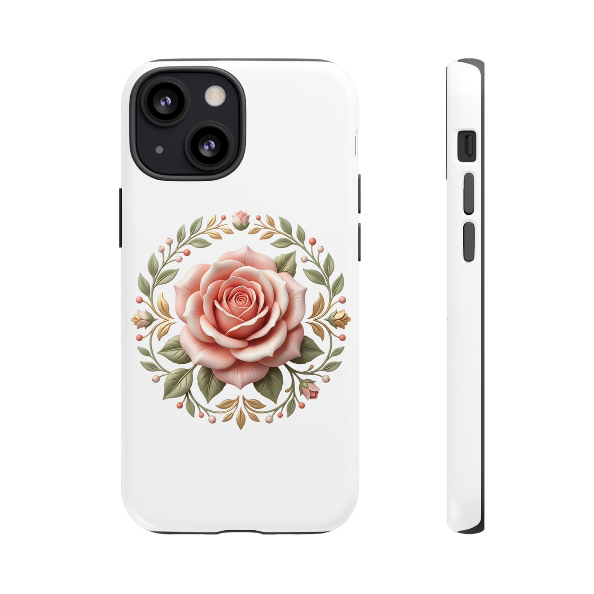 Floral Rose Wreath Tough Phone Case