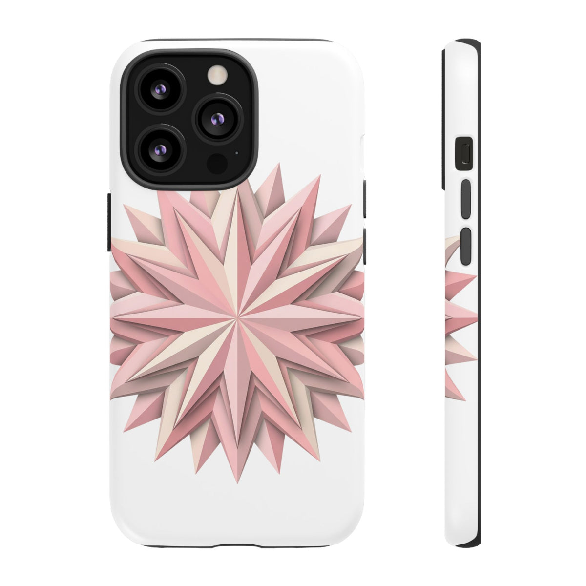 Pink Geometric Star Phone Case — Tough Protective iPhone Cover