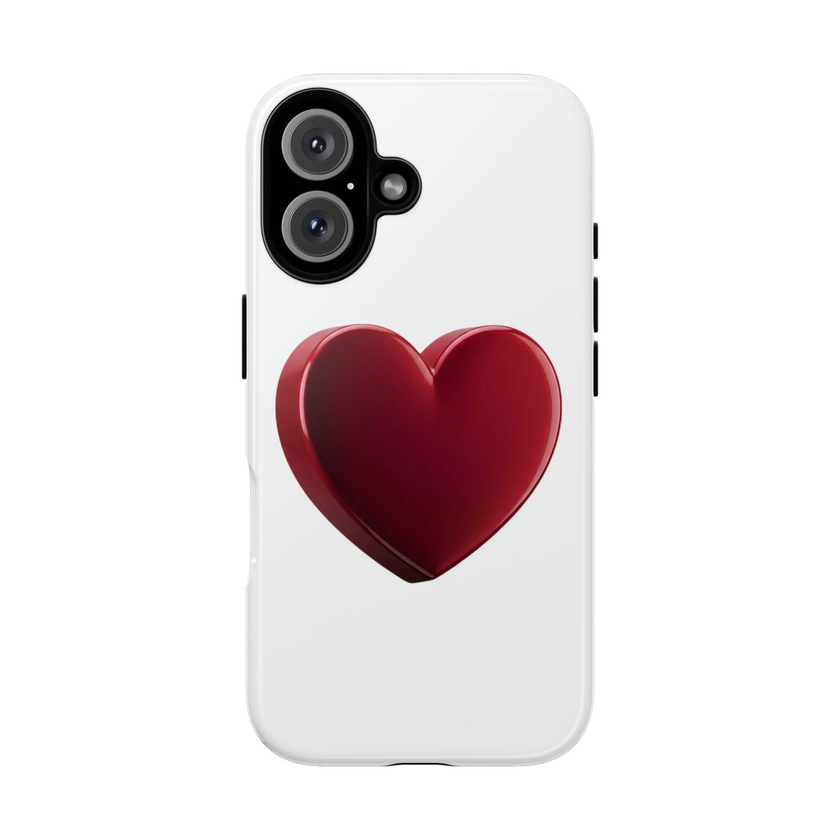 Heart Tough Phone Case - Red 3D Heart Protective Phone Case