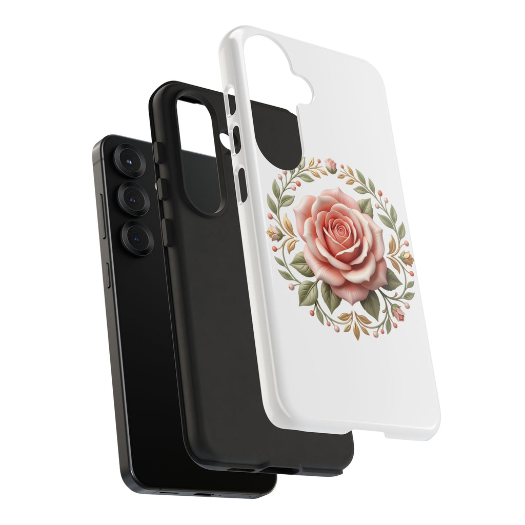 Floral Rose Wreath Tough Phone Case