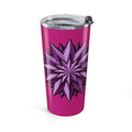 20oz Pink Geometric Star Tumbler — Insulated Travel Cup- Magenta