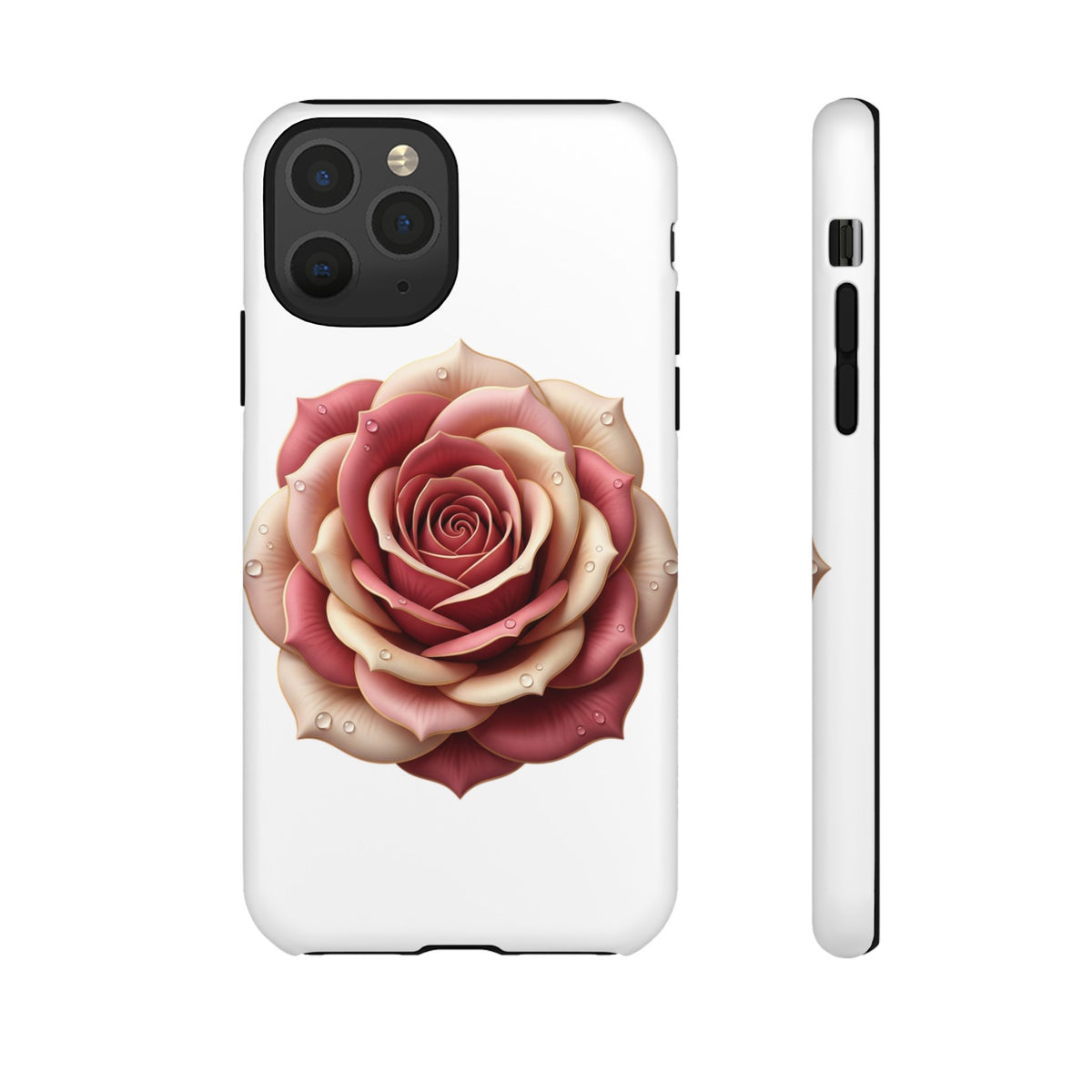 Rose Waterdrop Tough Phone Case — Protective Floral iPhone Cover