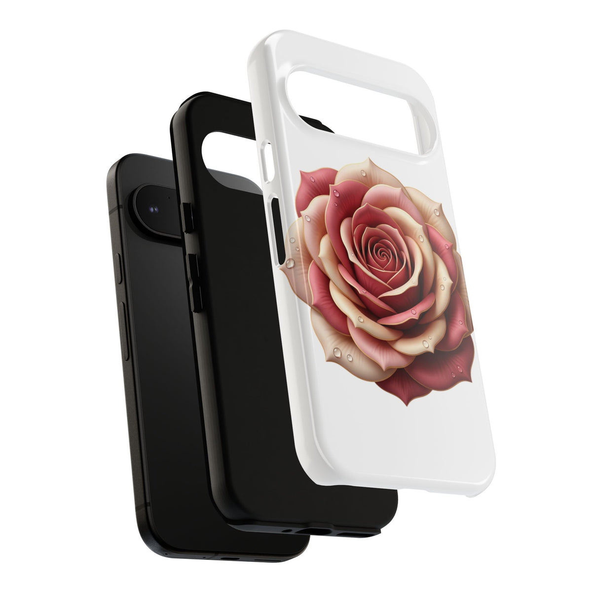 Rose Waterdrop Tough Phone Case — Protective Floral iPhone Cover