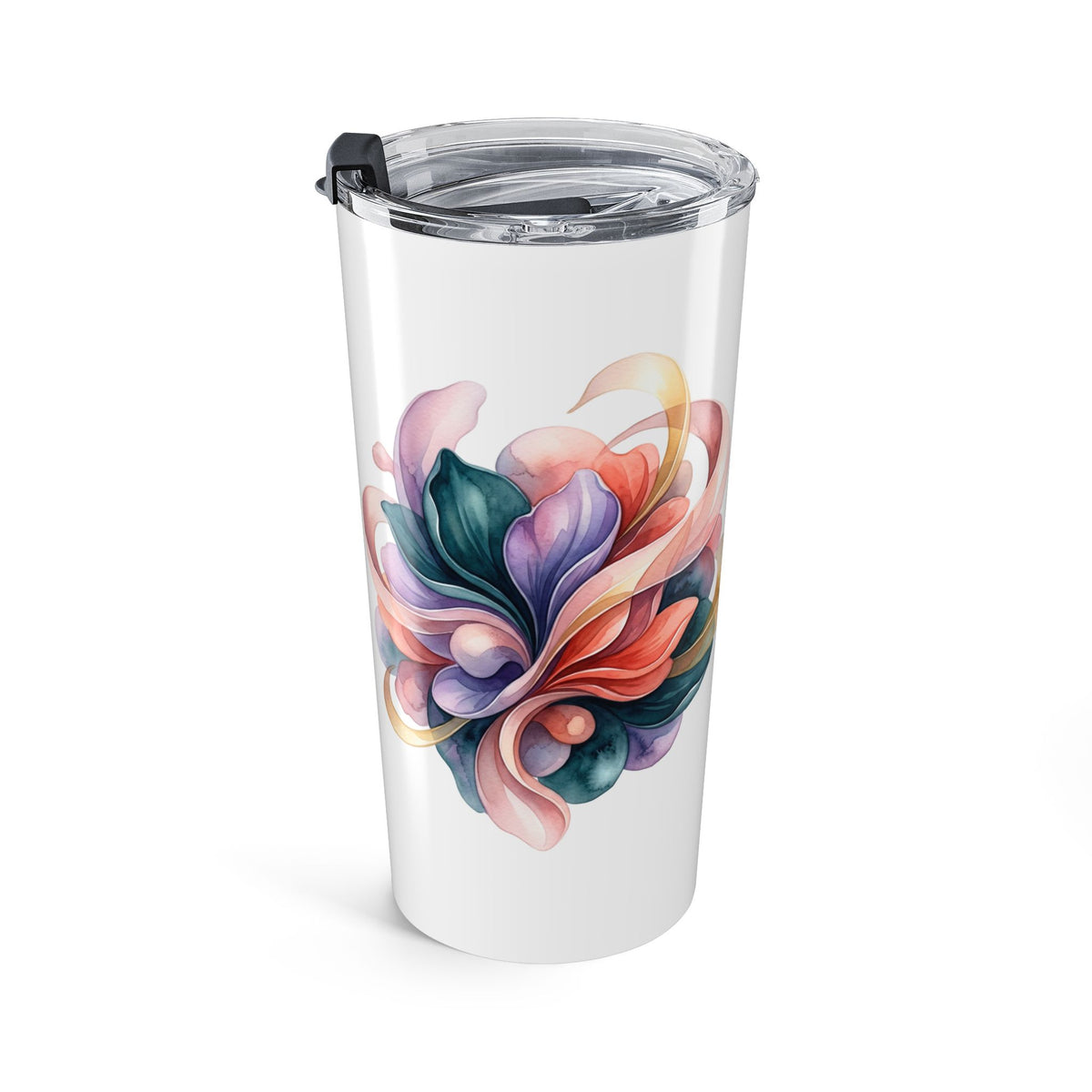 20oz Abstract Floral Swirl Tumbler - Colorful Water Bottle for Travel & Gifts