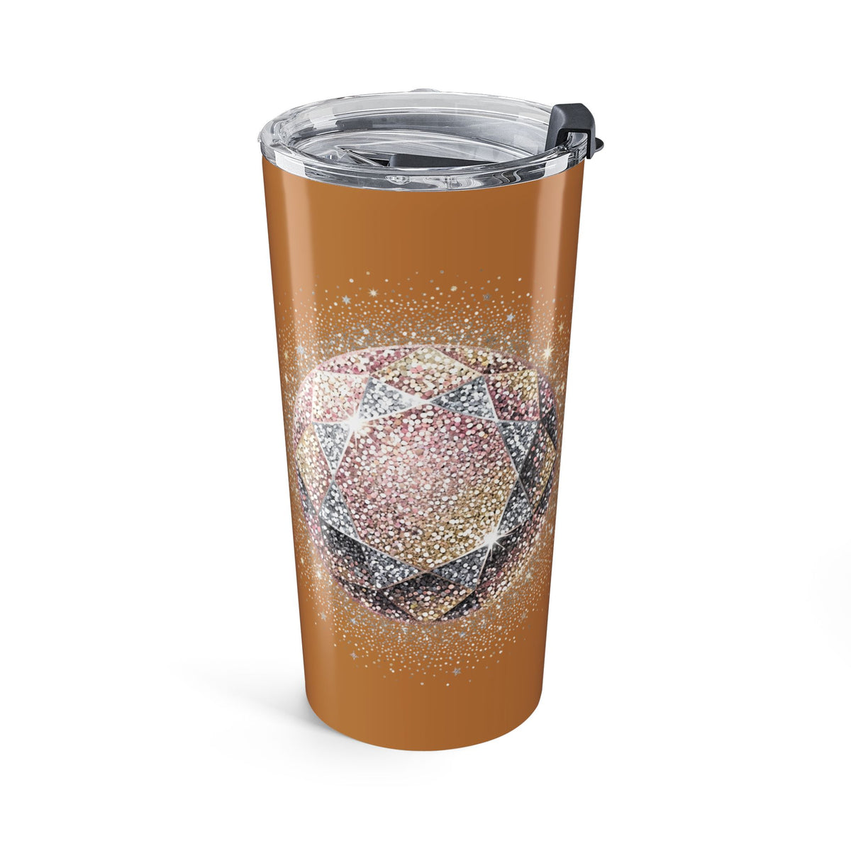 Glittery Light Brown Tumbler 20oz