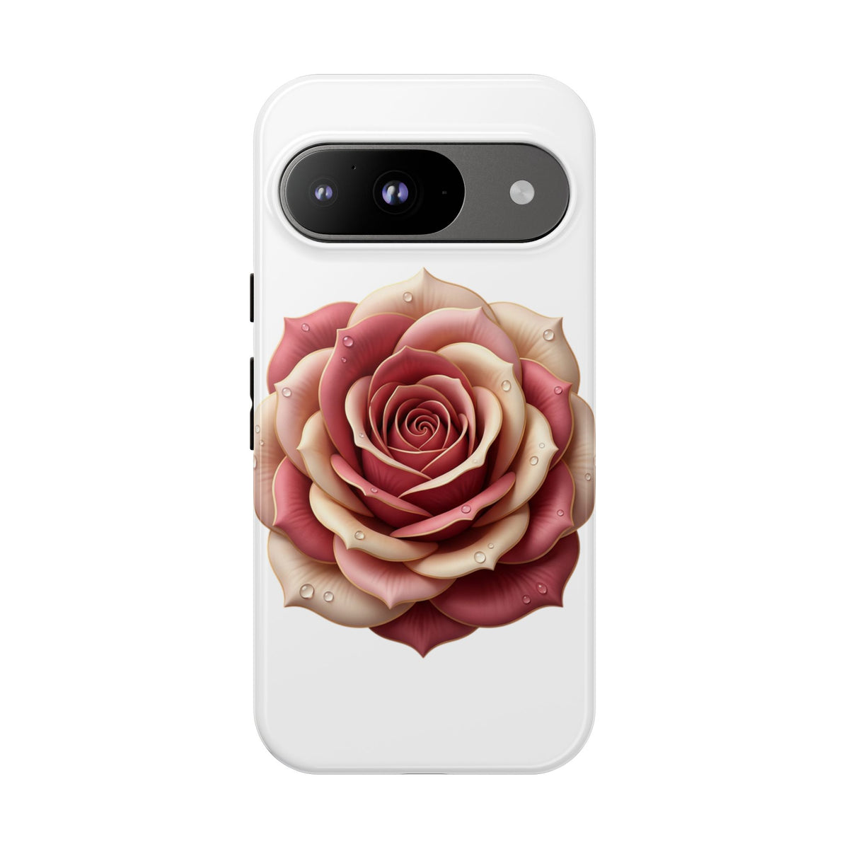 Rose Waterdrop Tough Phone Case — Protective Floral iPhone Cover