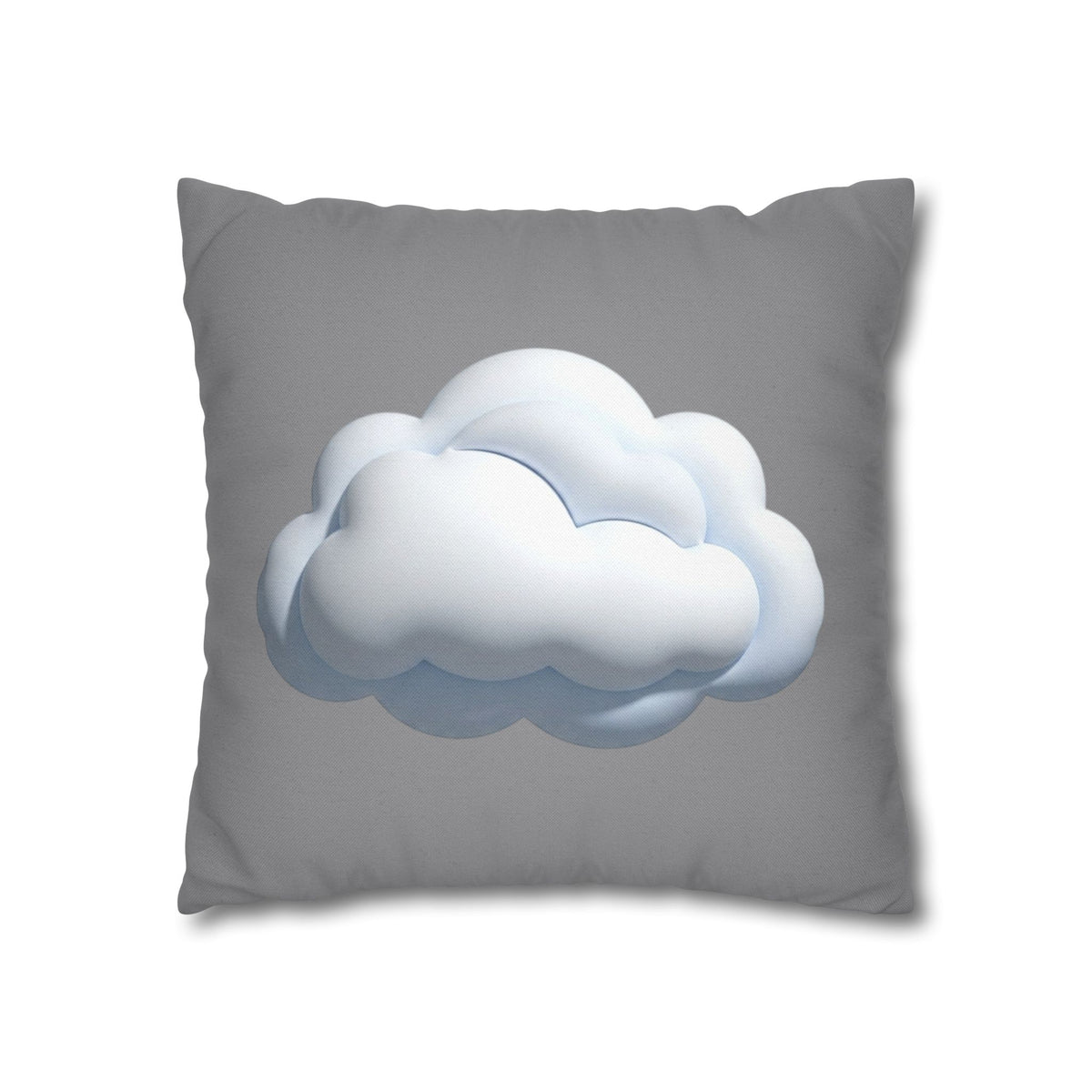 Cloud Graphic Pillowcase — Soft Grey Decorative Throw Pillow Cover