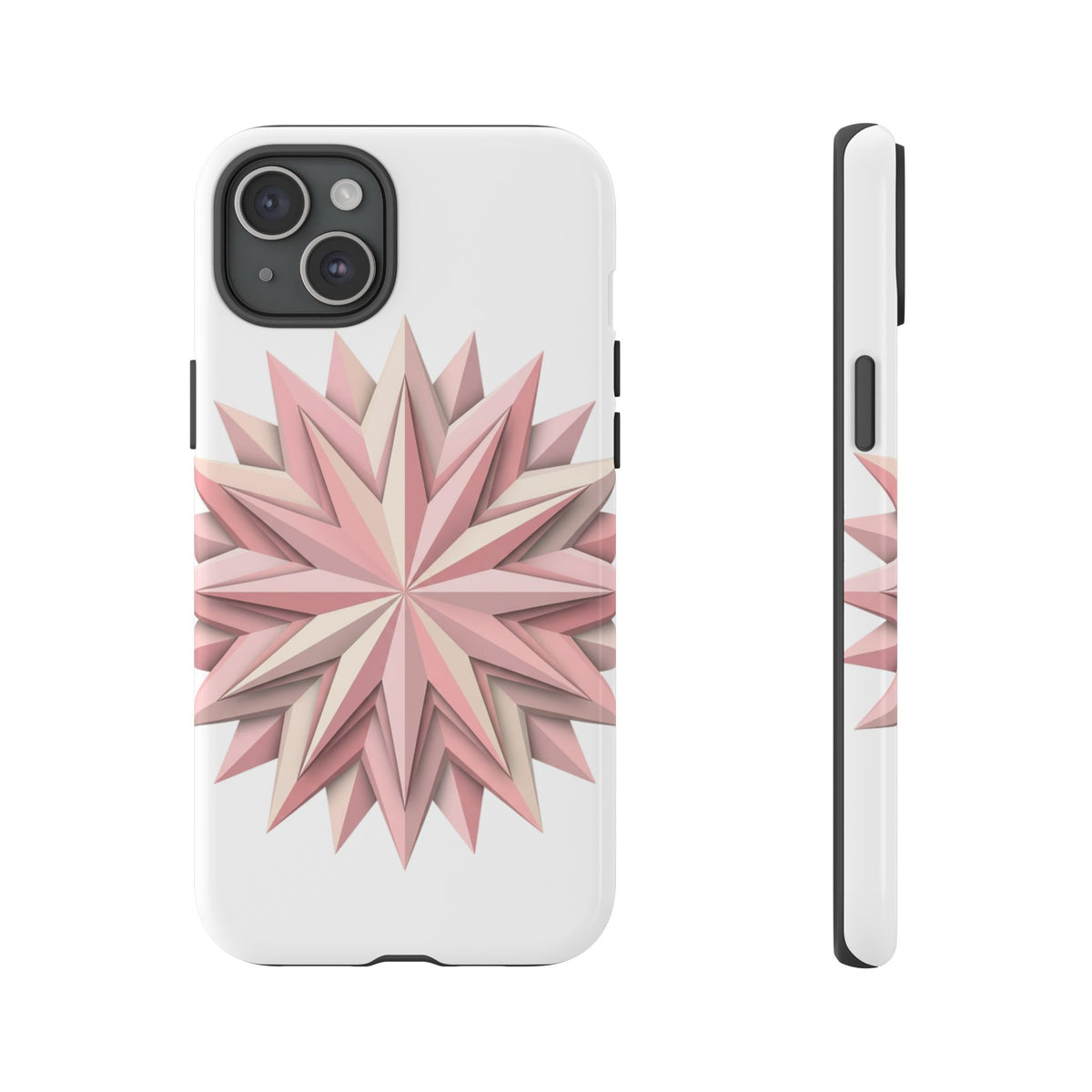Pink Geometric Star Phone Case — Tough Protective iPhone Cover