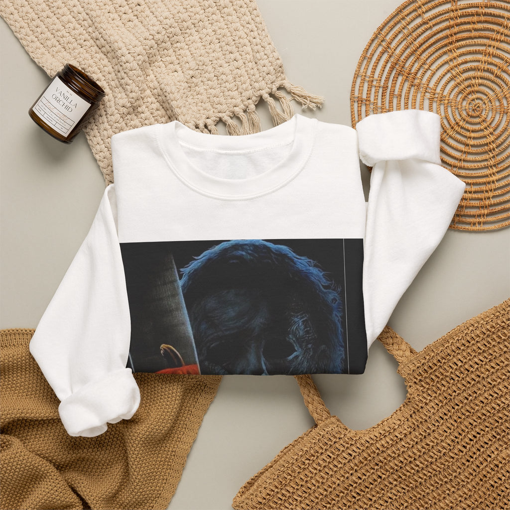 Halloween Thriller Crewneck Sweatshirt — Michael Myers & Jack-O'-Lantern Graphic