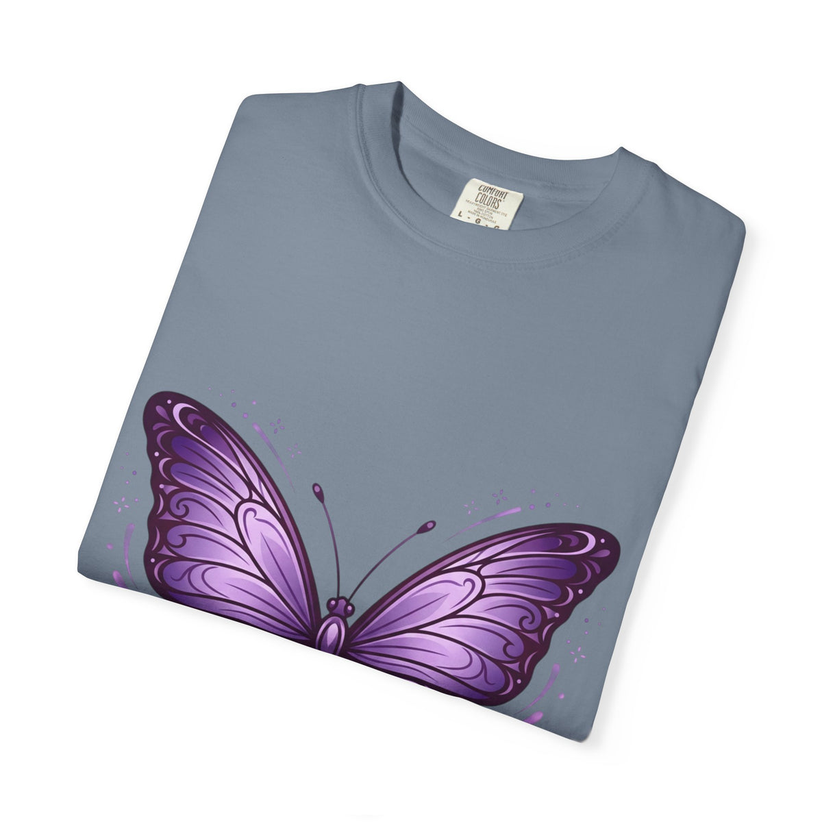 Purple Butterfly T-Shirt — Elegant Monarch Graphic Tee
