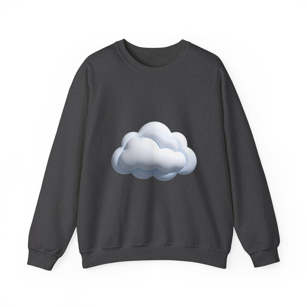 Cloud Graphic Sweatshirt — Soft White Cozy Crewneck