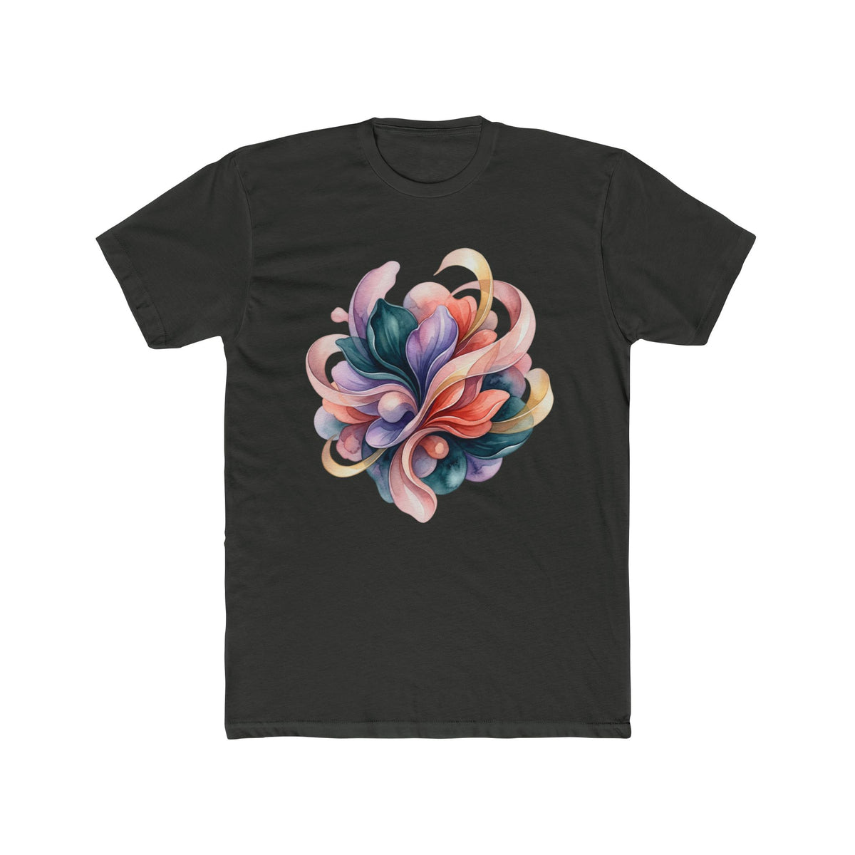 Abstract Floral Swirl T-Shirt — Colorful Psychedelic Art Tee