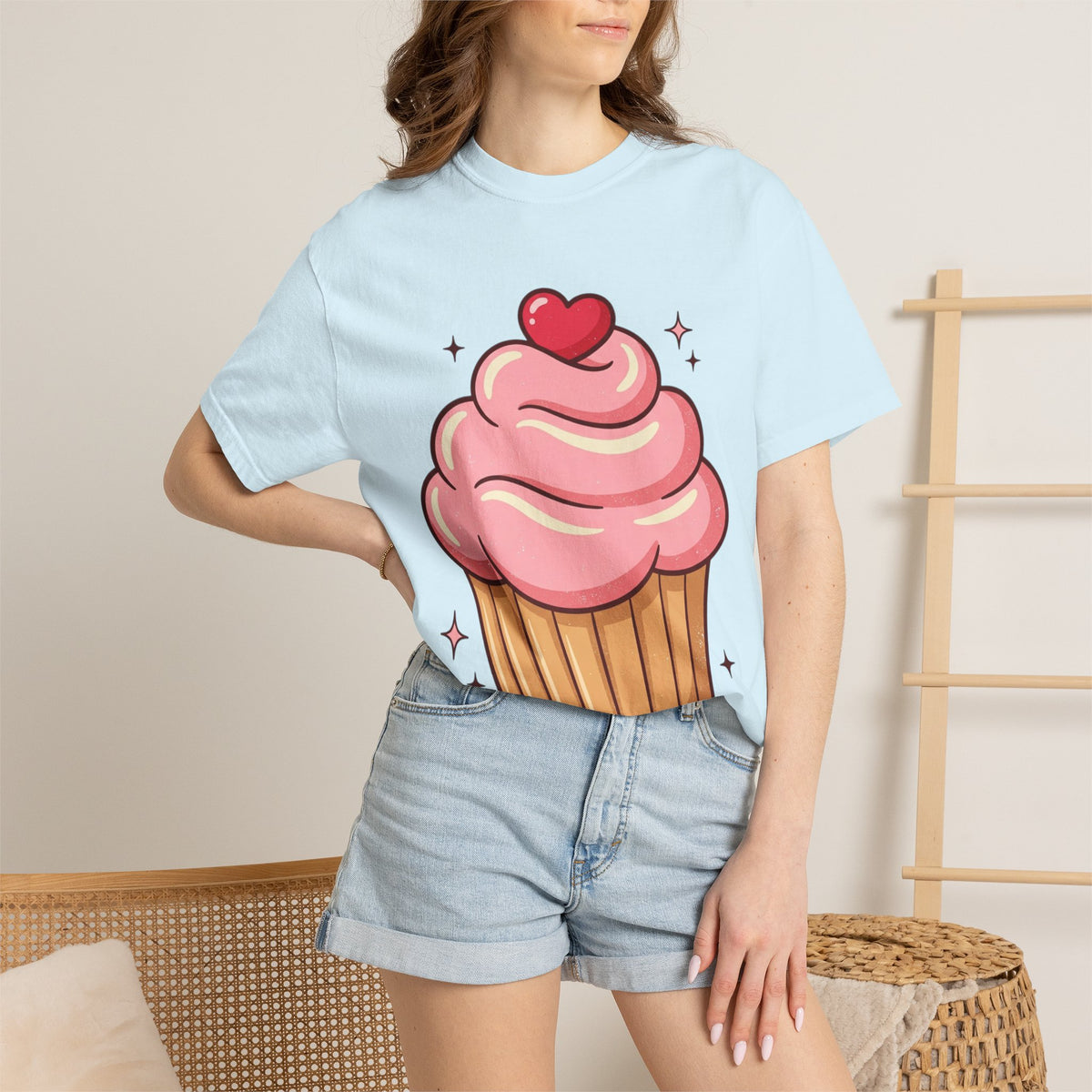 Pink Cupcake Unisex Garment-Dyed T-shirt