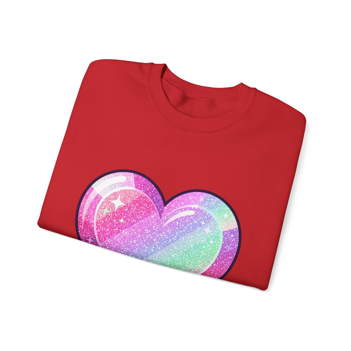 Pastel Sparkle Heart Sweatshirt