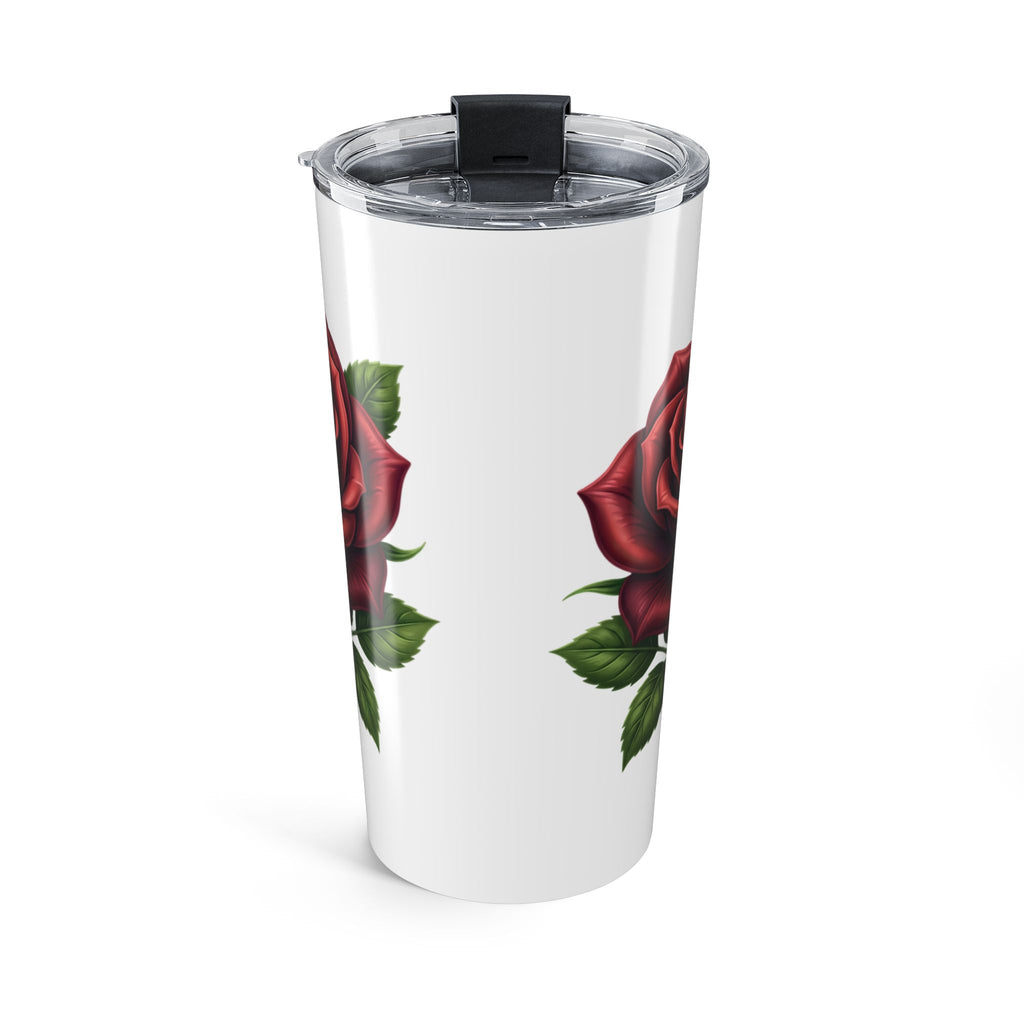 20oz Rose Tumbler - Red Floral Insulated Travel Cup