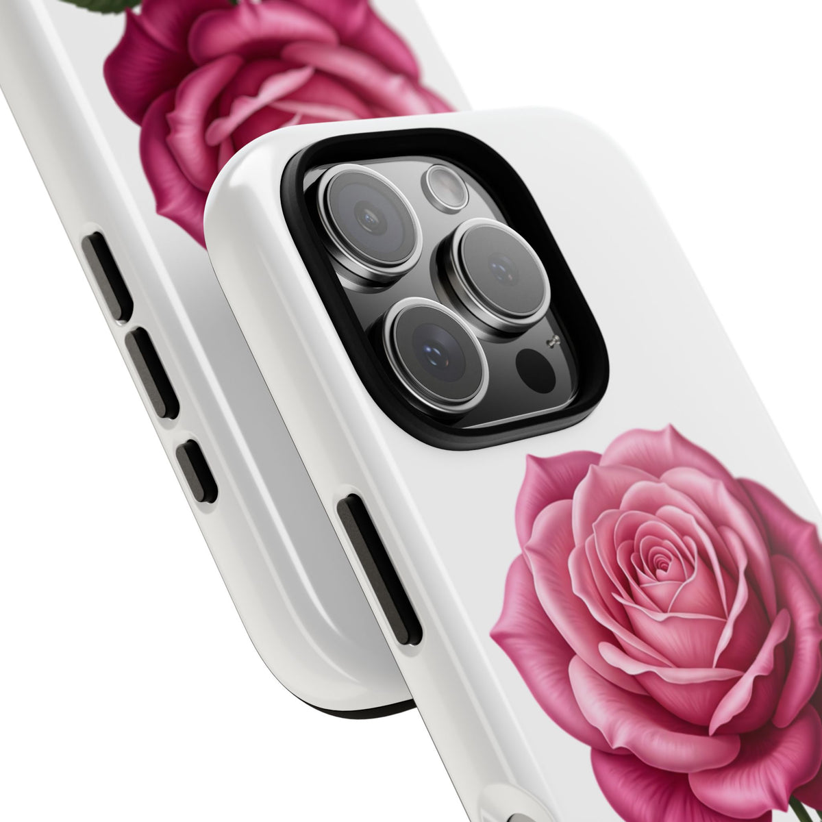 Pink Rose Tough Phone Case — Floral Protective iPhone Cover