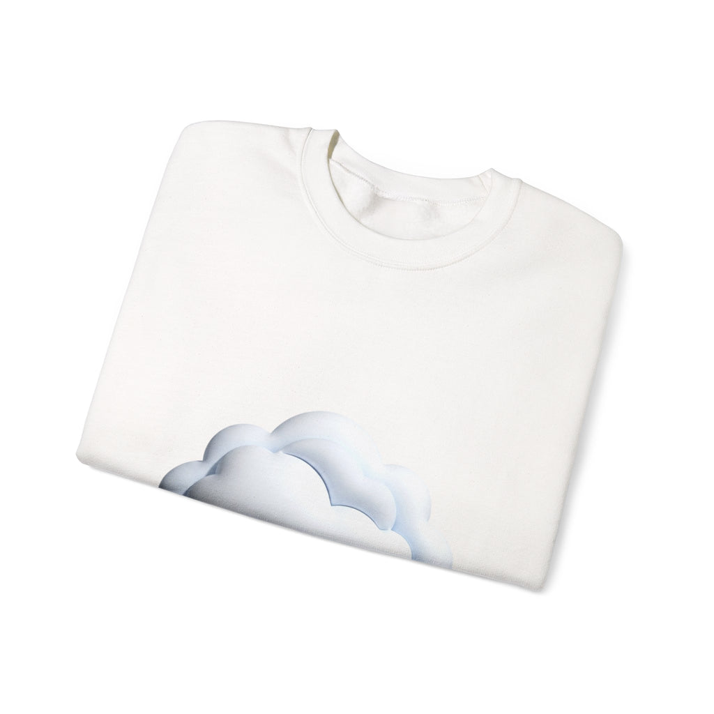Cloud Graphic Sweatshirt — Soft White Cozy Crewneck