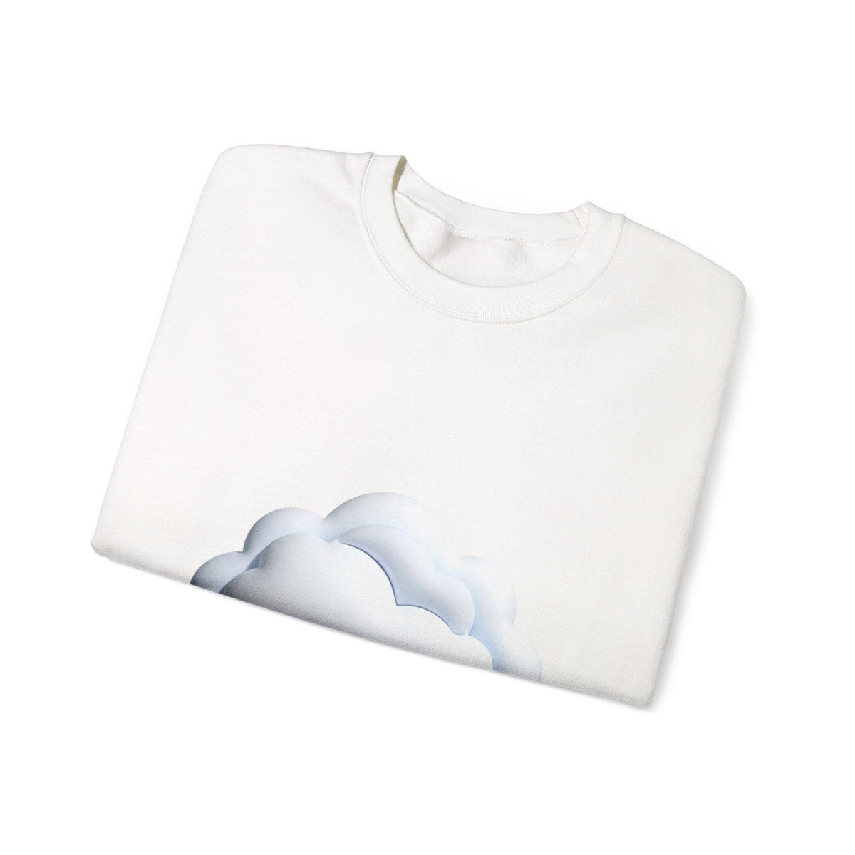 Cloud Graphic Sweatshirt — Soft White Cozy Crewneck