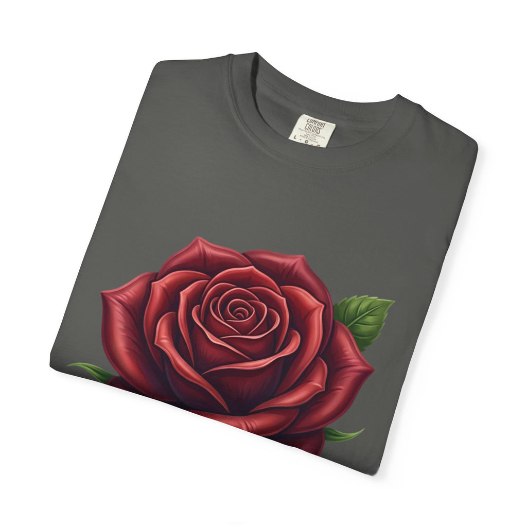 Rose Graphic T‑Shirt — Large Red Rose Floral Tee
