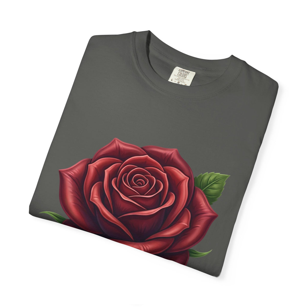 Rose Graphic T‑Shirt — Large Red Rose Floral Tee