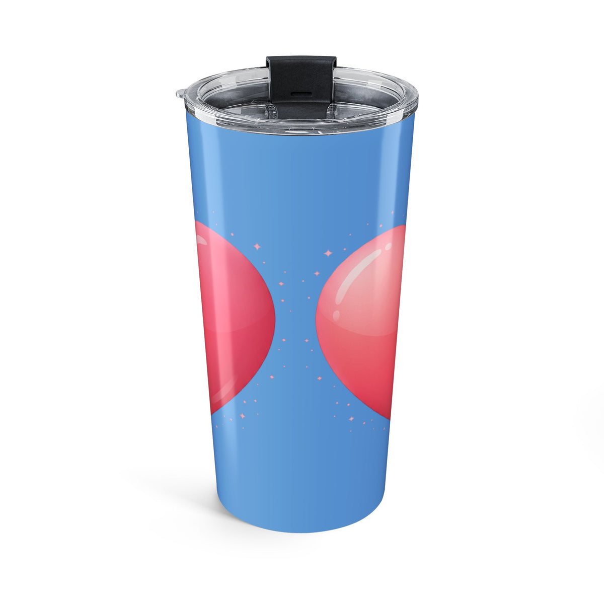Pink Heart Tumbler 20oz Light Blue