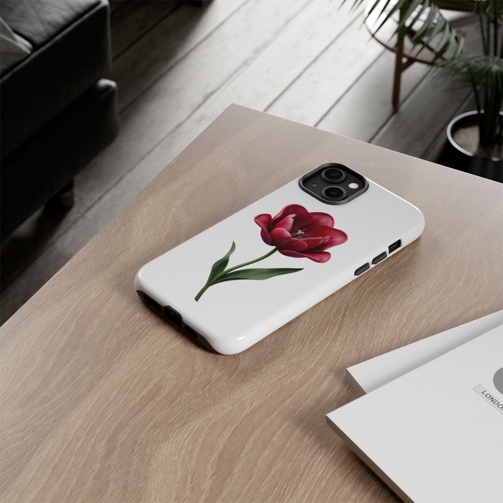 Tulip Floral Tough Phone Case – Protective Blossom iPhone Cover