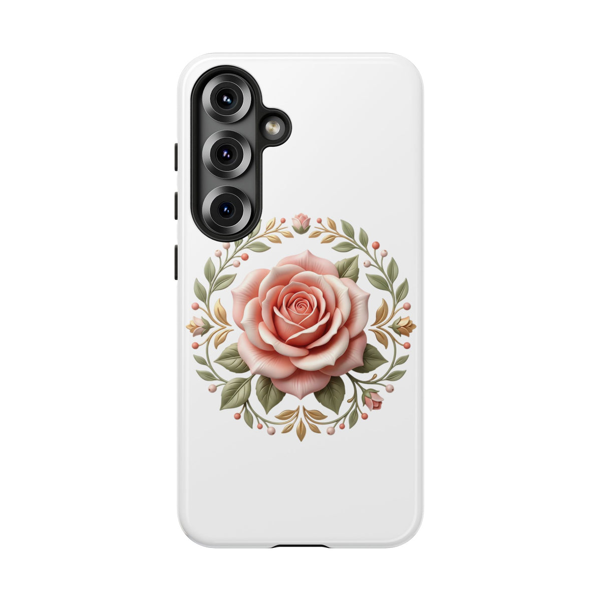 Floral Rose Wreath Tough Phone Case