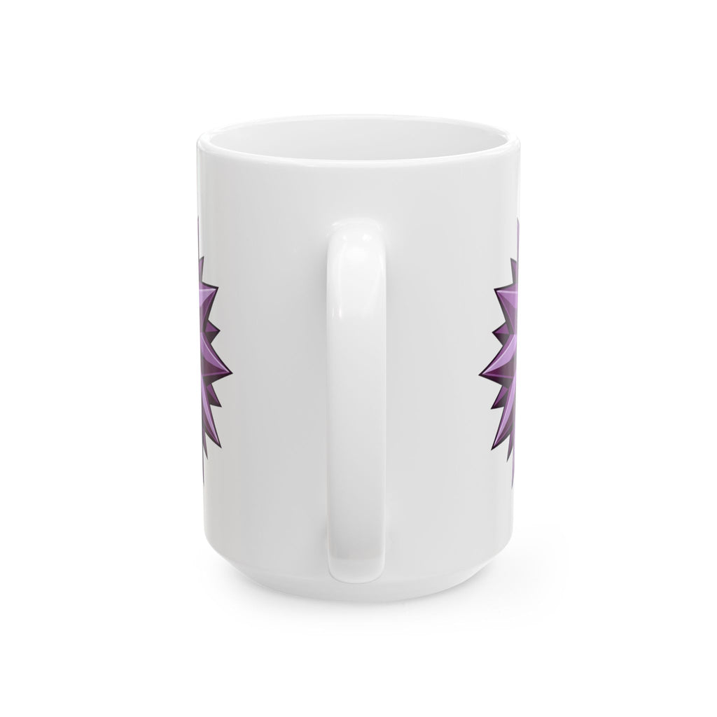Purple Geometric Starburst Ceramic Mug – 11oz & 15oz