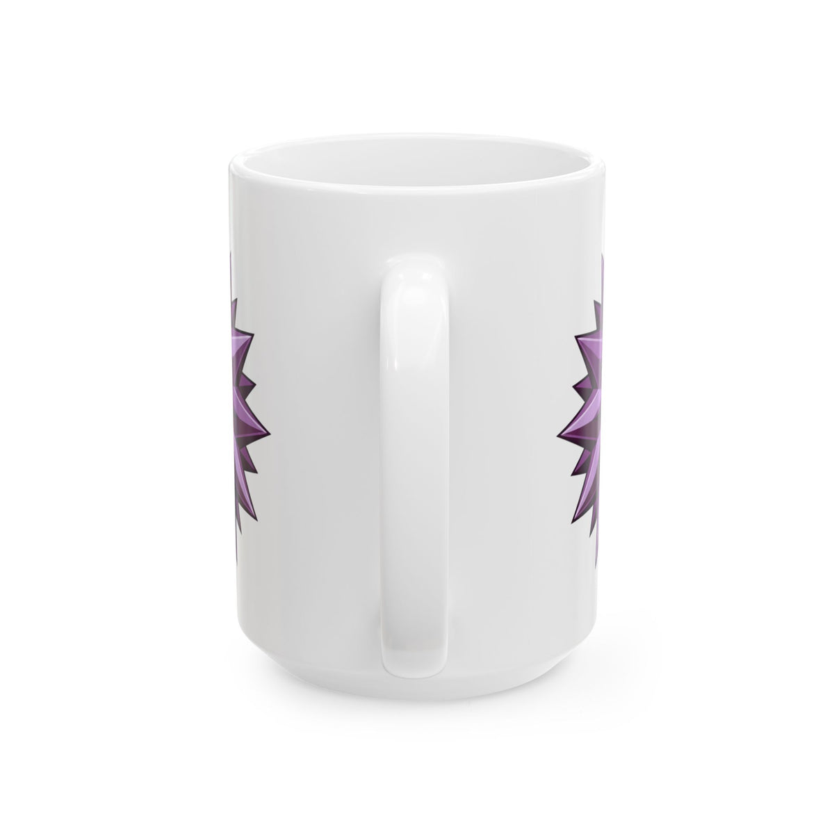 Purple Geometric Starburst Ceramic Mug – 11oz & 15oz