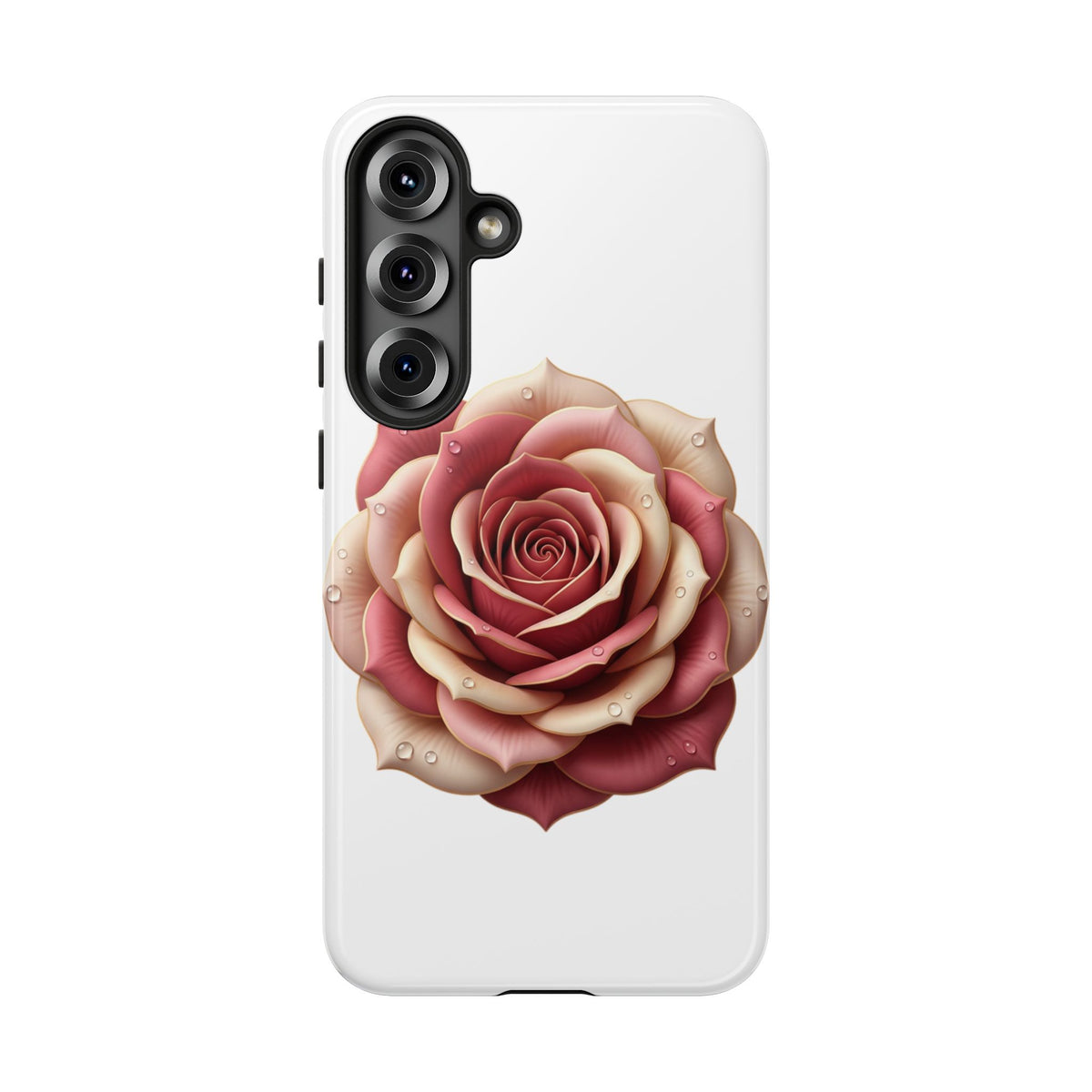 Rose Waterdrop Tough Phone Case — Protective Floral iPhone Cover
