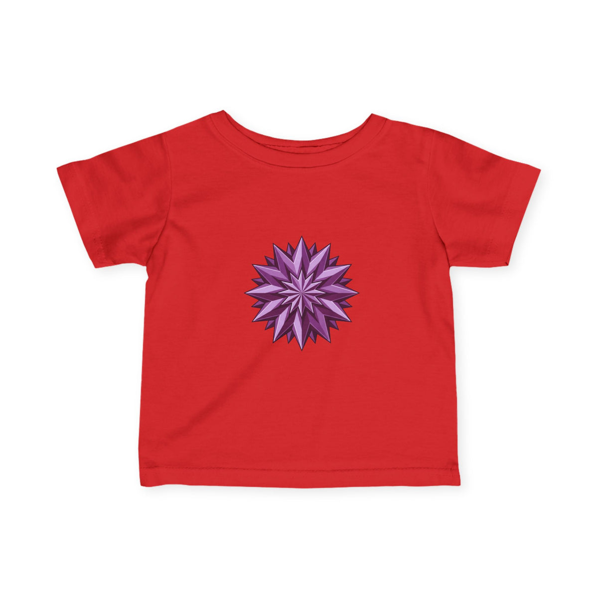Infant Tee — Purple Starburst Floral Graphic Baby Shirt
