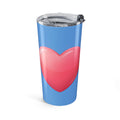 Pink Heart Tumbler 20oz Light Blue