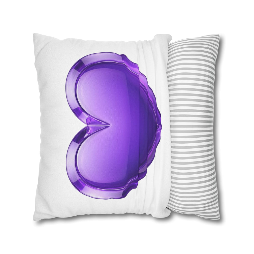 Purple Heart Spun Polyester Square Pillowcase