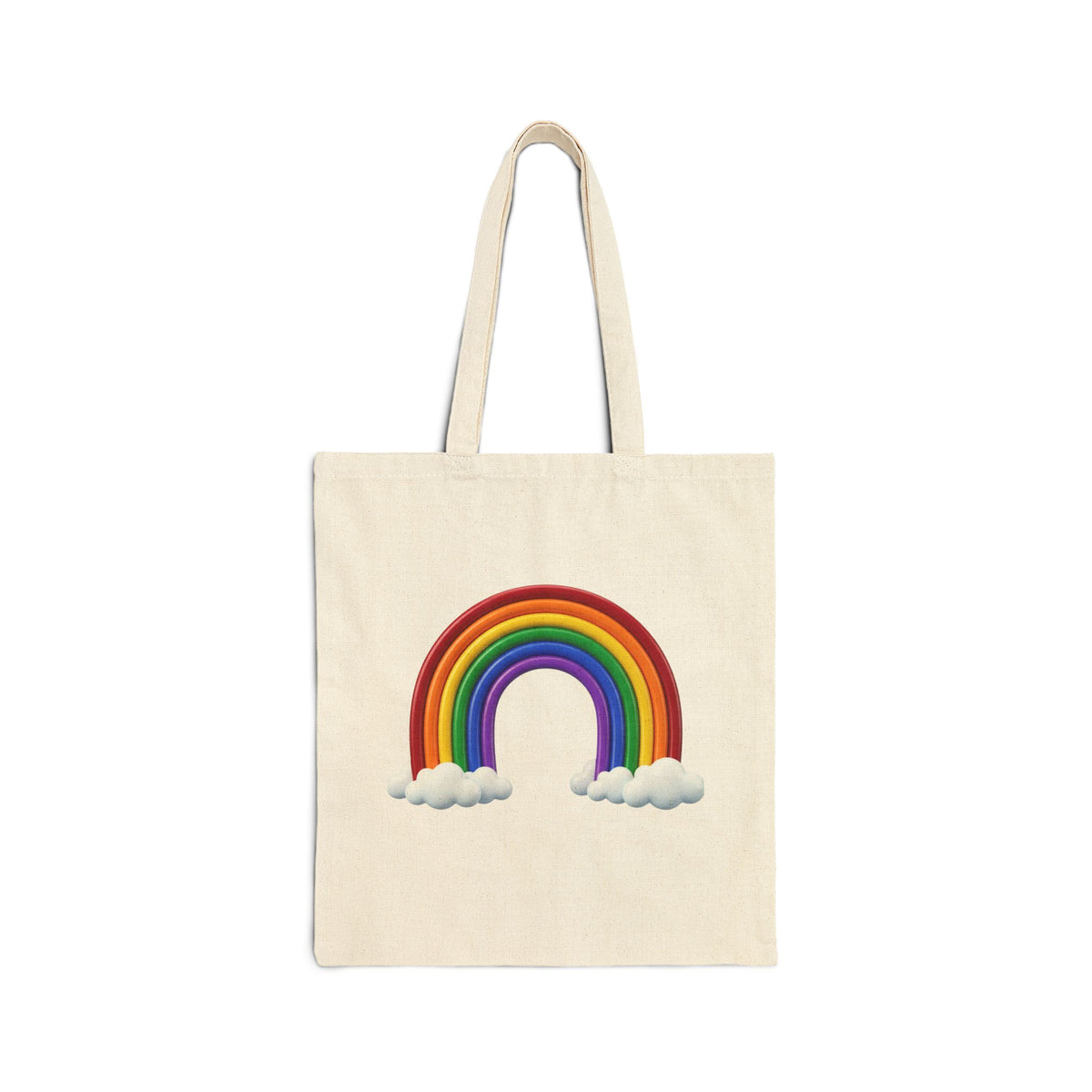 Rainbow Cloud Tote Bag — Cute Rainbow Canvas Tote