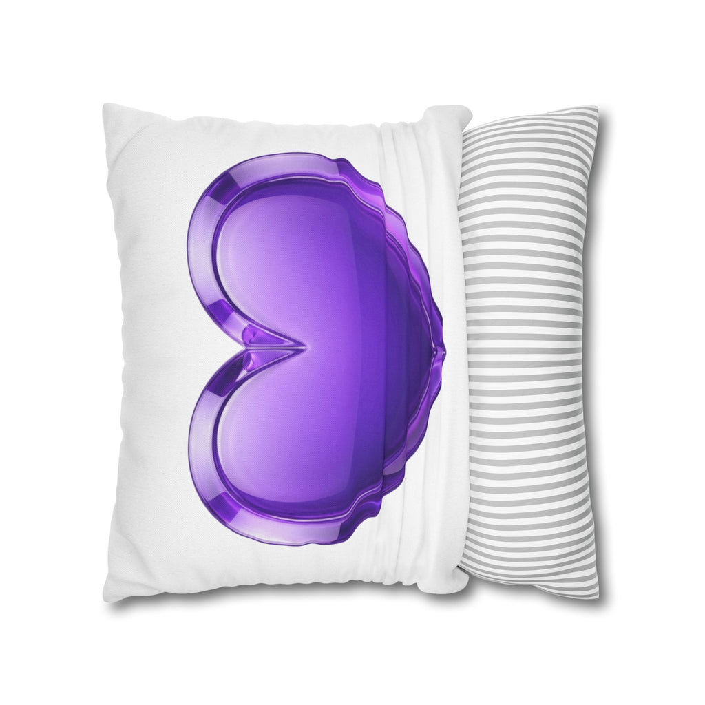 Purple Heart Spun Polyester Square Pillowcase
