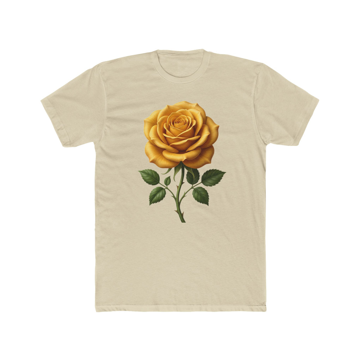 Yellow Rose Graphic Tee - Vintage Botanical Floral T-Shirt