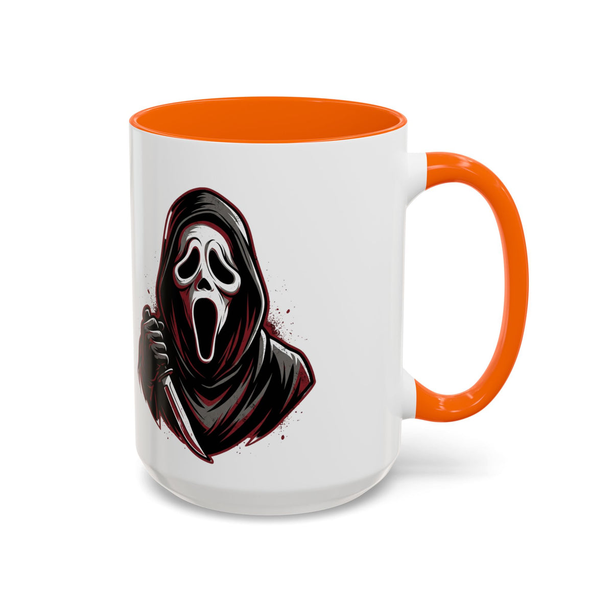 Scream Mask Accent Coffee Mug — Horror Killer Design (11/15oz)
