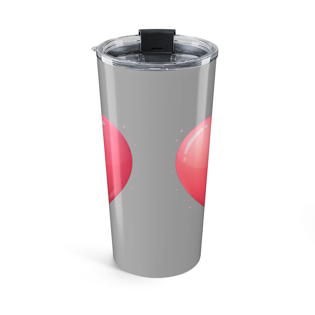 Pink Heart Tumbler Grey 20oz