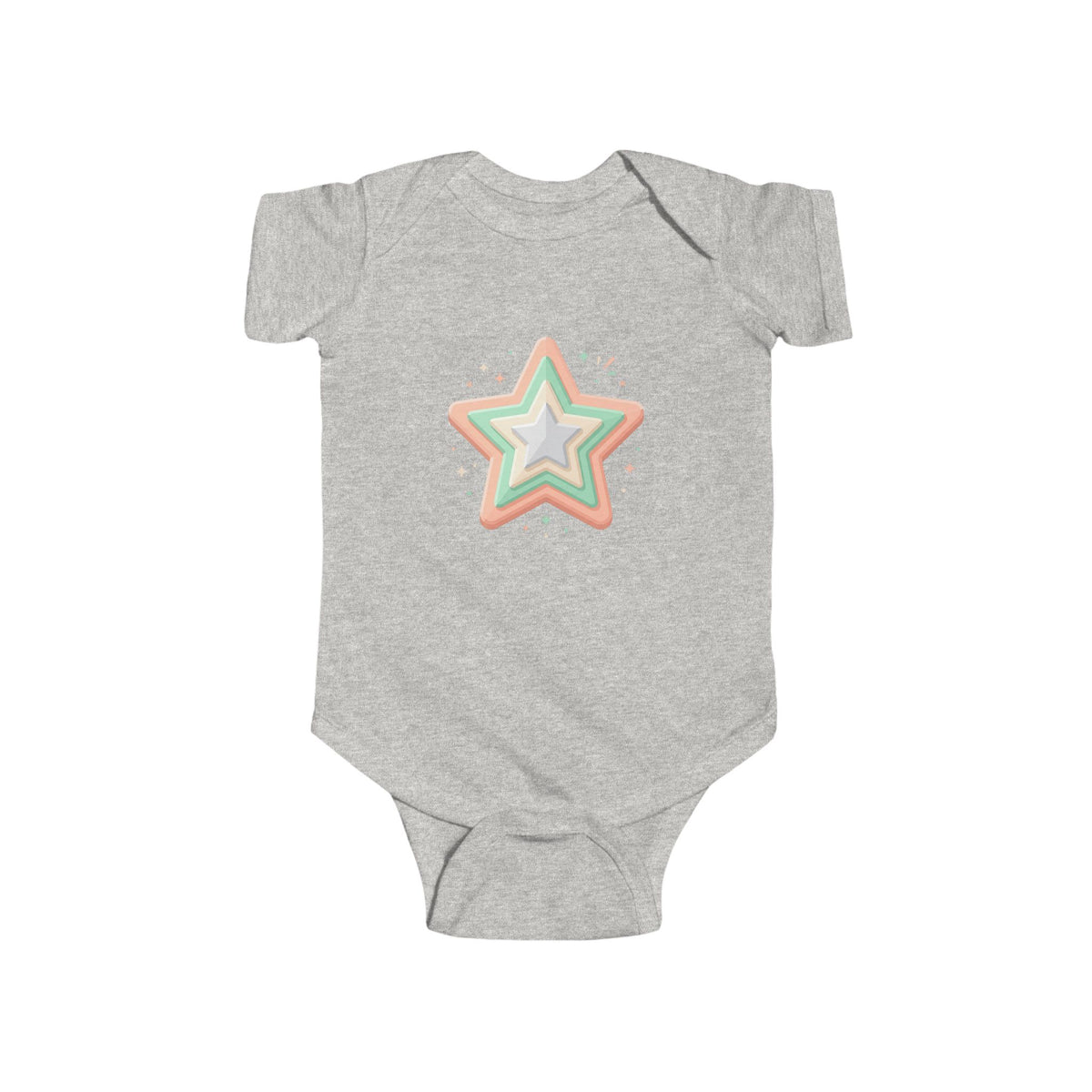 Infant Fine Star Design Jersey Bodysuit