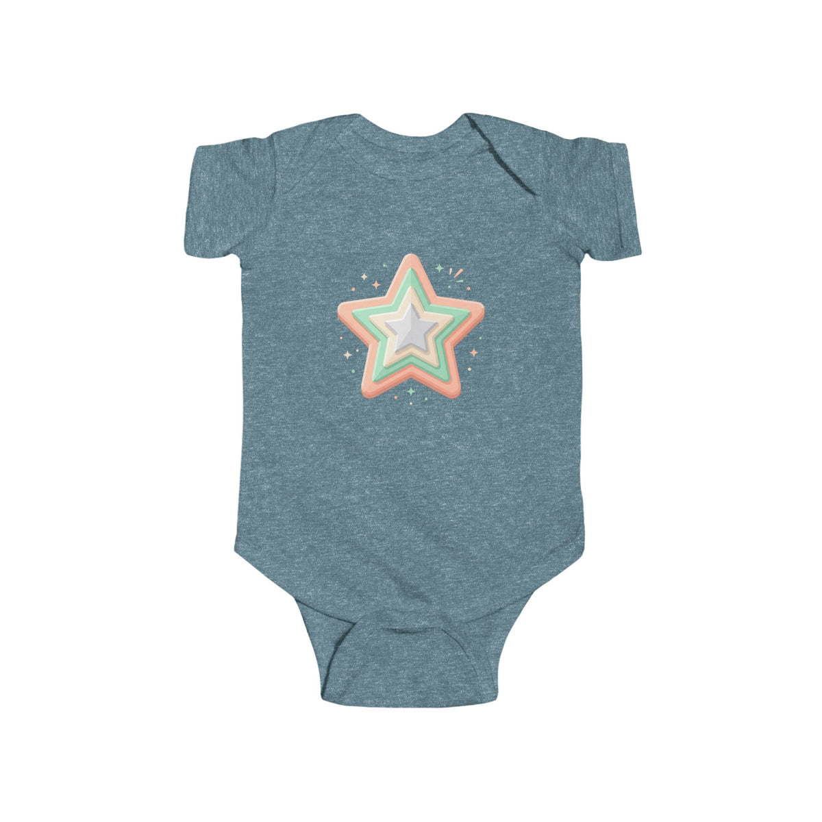 Infant Fine Star Design Jersey Bodysuit