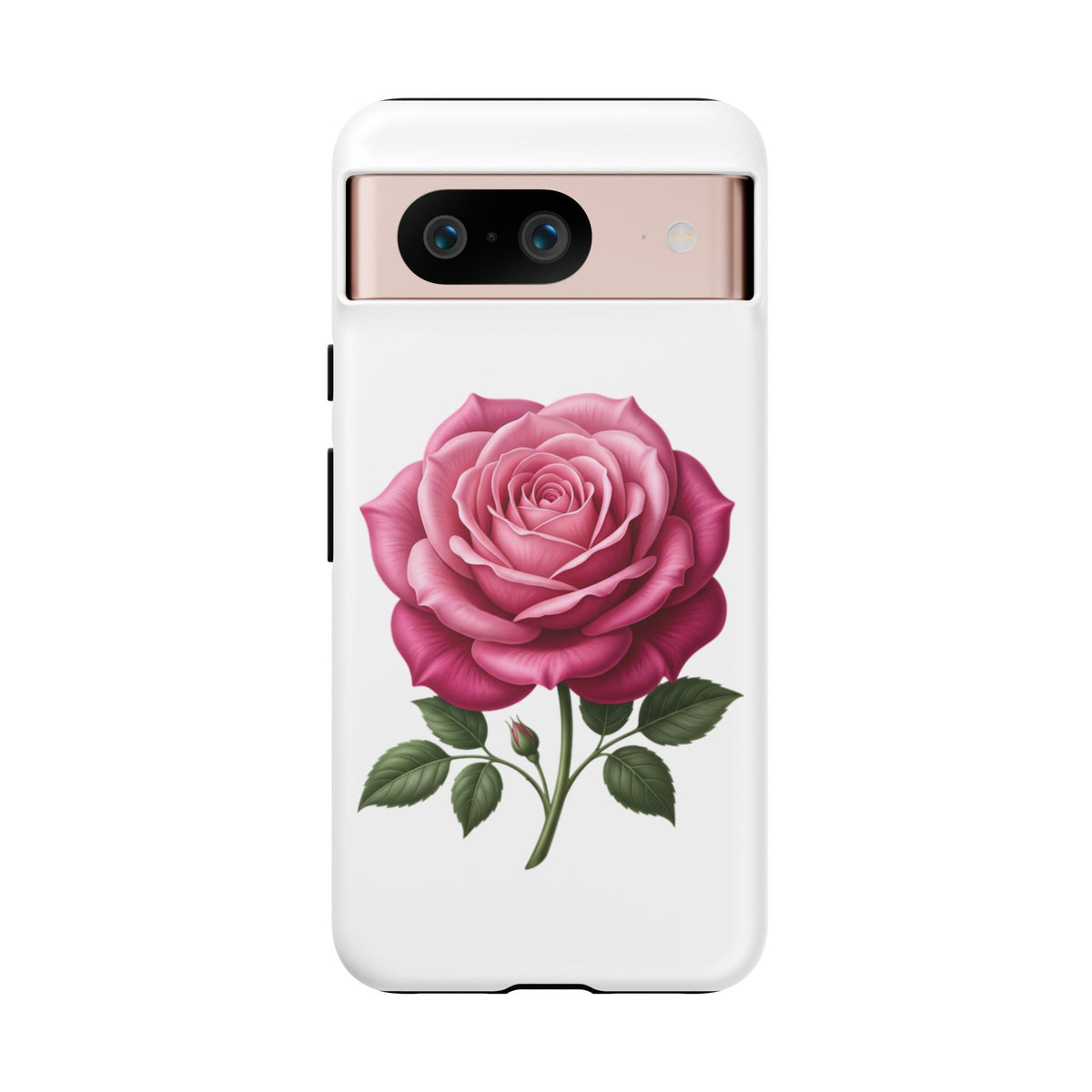 Pink Rose Tough Phone Case — Floral Protective iPhone Cover